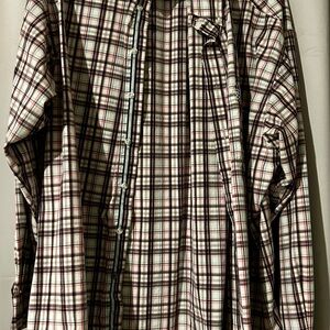 Ariat Plaid Button-Up Shirt in Cream, Black & Burgundy